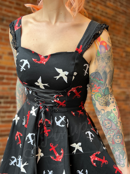 Rockabilly Sparrows Swing Dress