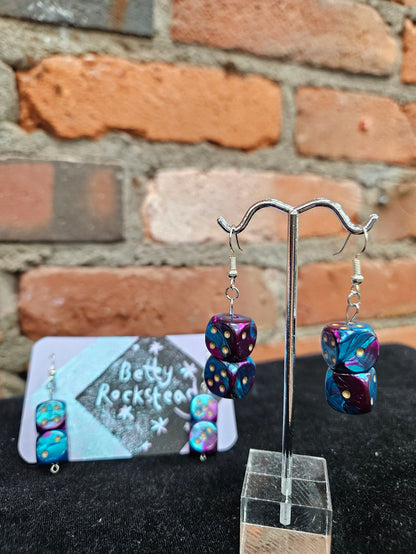 Double Dice Earrings - Dainty