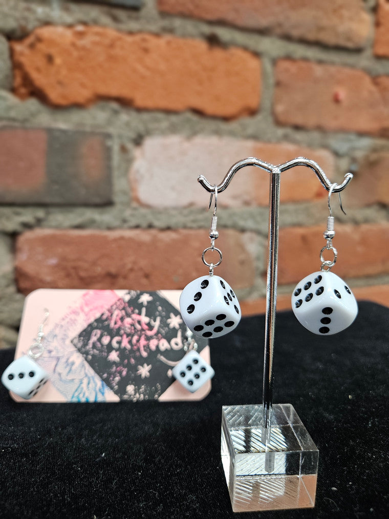 Single Dice Earrings - Classic