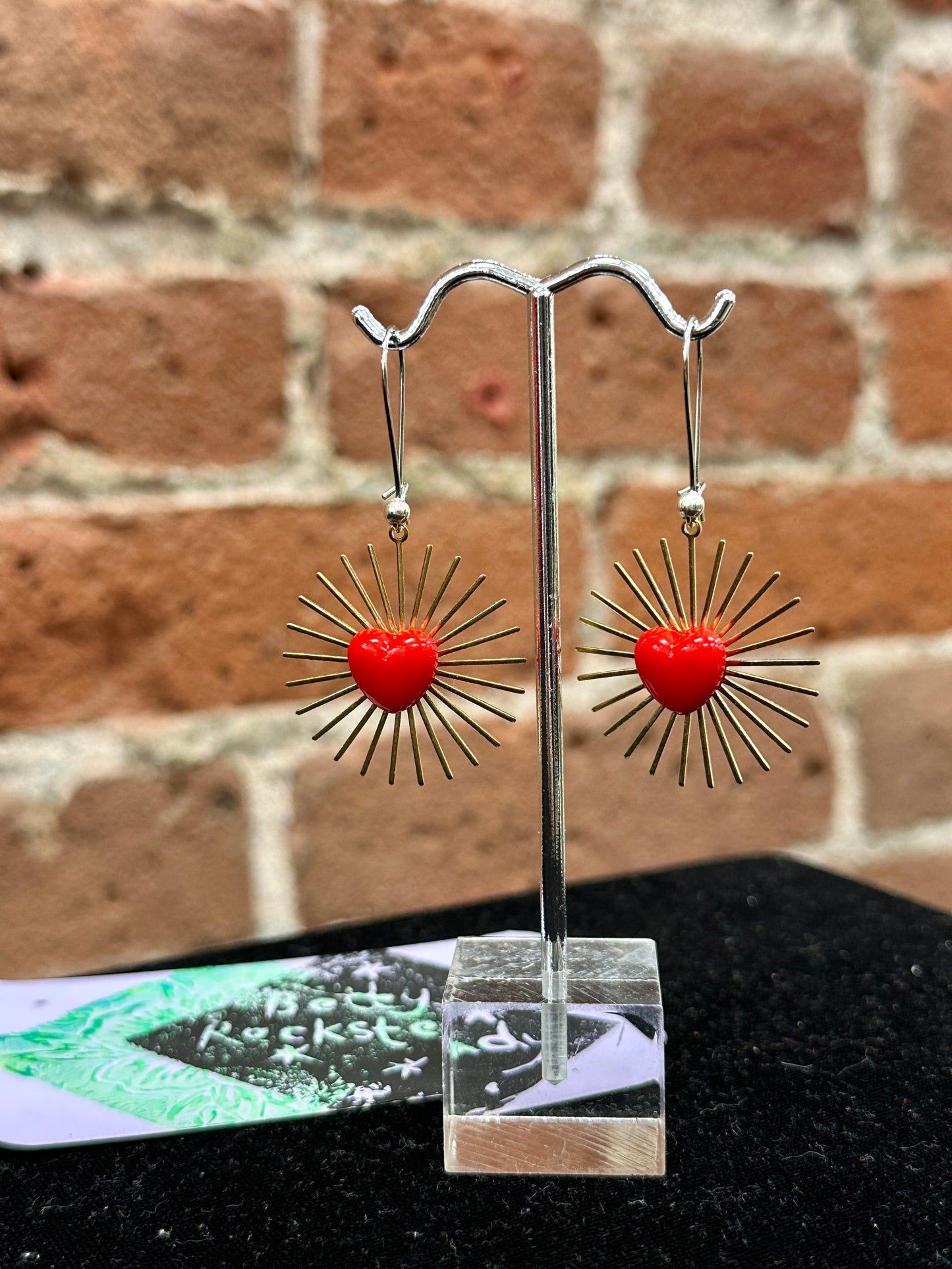 Heart Sunburst Earrings