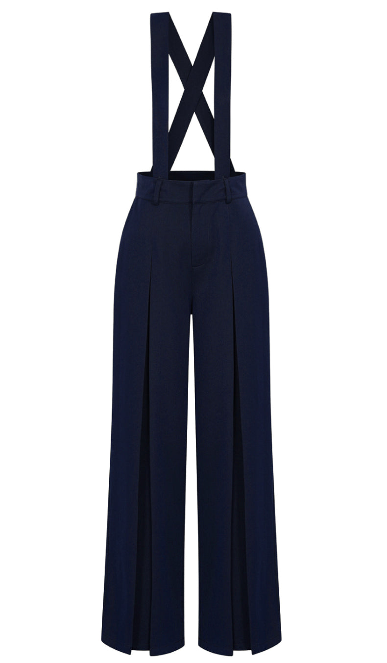 Navy Wide Leg Trouser