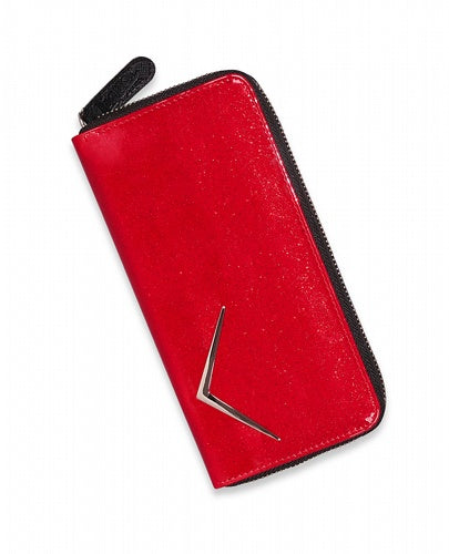 Red Glitter Zippered Wallet
