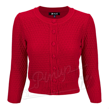 1950's Cozy Cardigan - Red