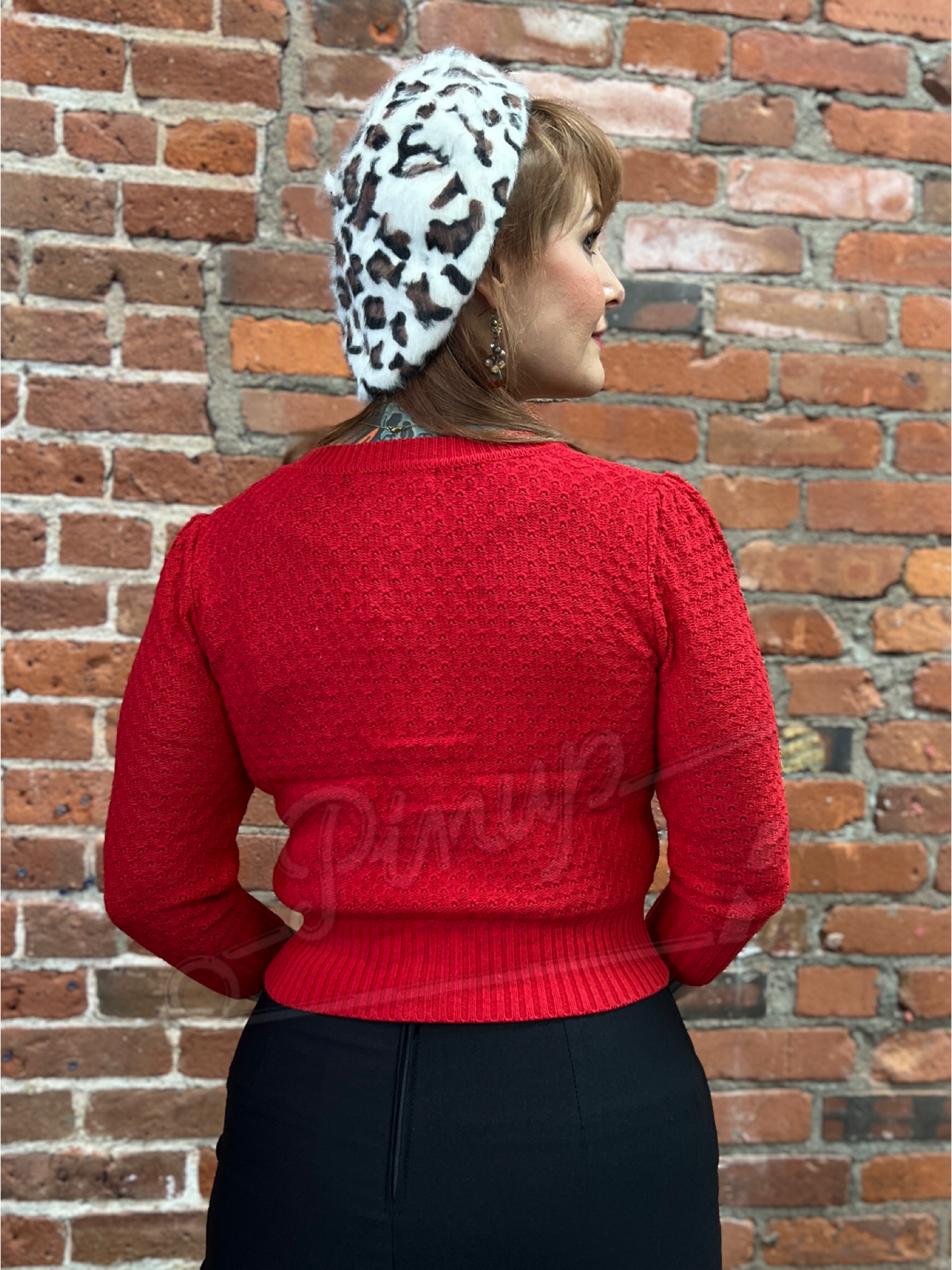 1950's Cozy Cardigan - Red