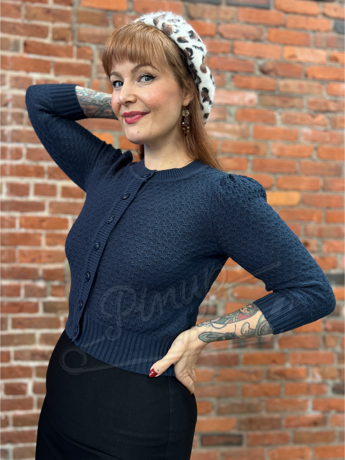 1950's Cozy Cardigan - Navy