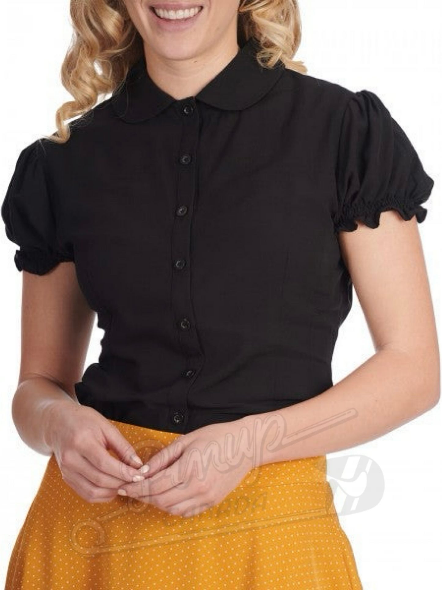 Proper Pinup Blouse - Black