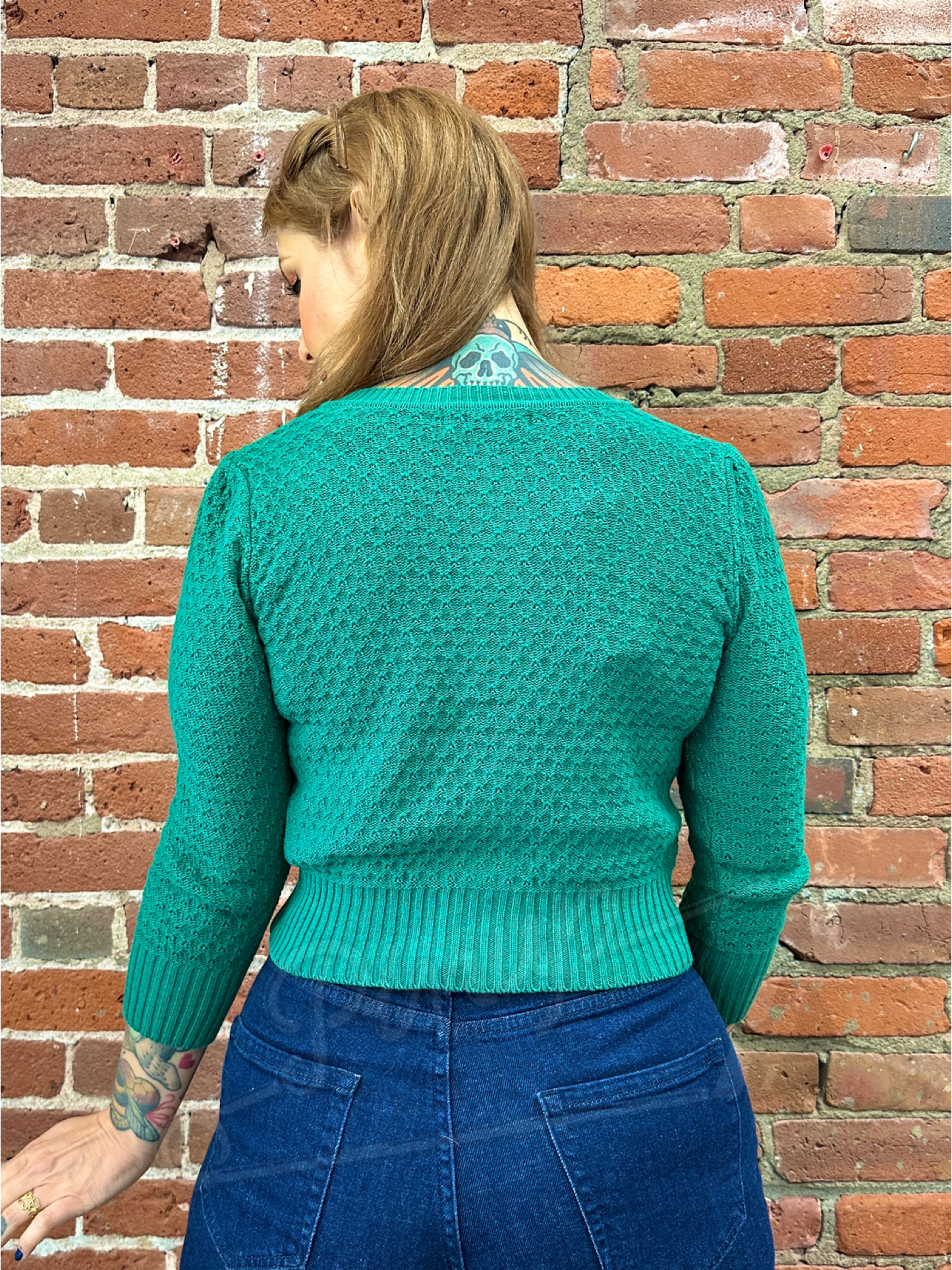 1950's Cozy Cardigan - Kelly Green