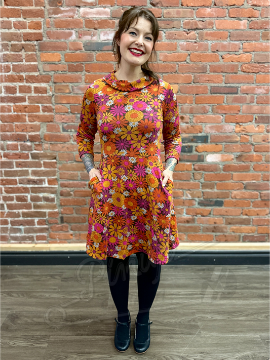 Far Out Floral Knit Dress