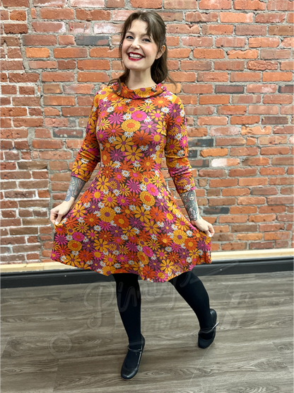 Far Out Floral Knit Dress