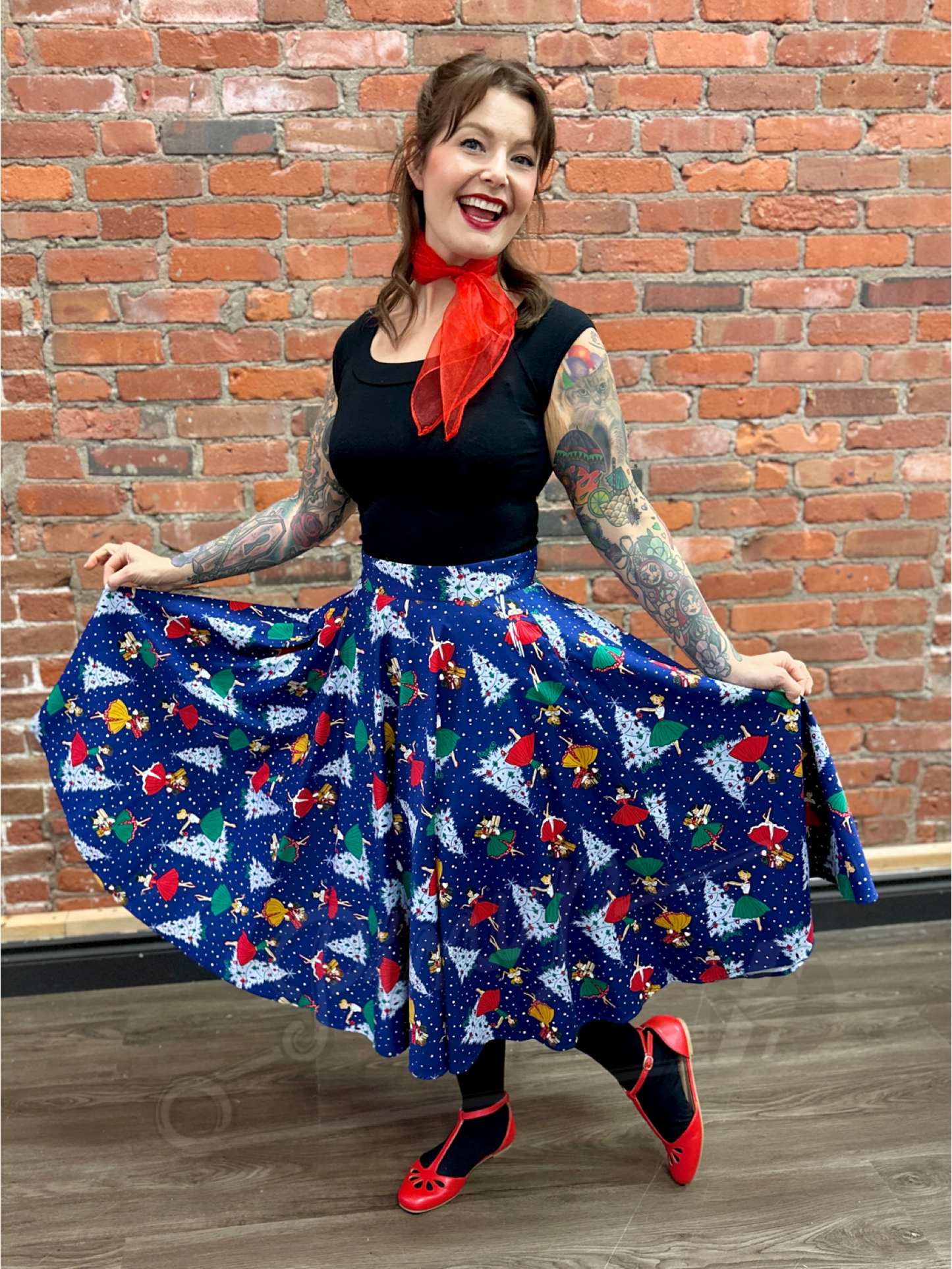 Christmas Cuties Swing Skirt