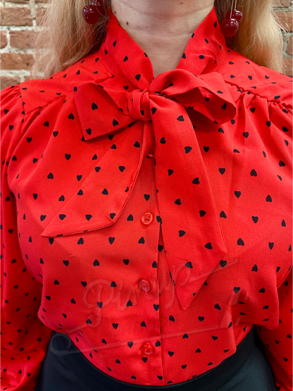 Dainty Hearts Retro Blouse