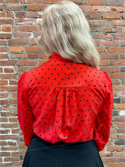 Dainty Hearts Retro Blouse