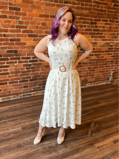 Dainty Botanicals Midi Dress