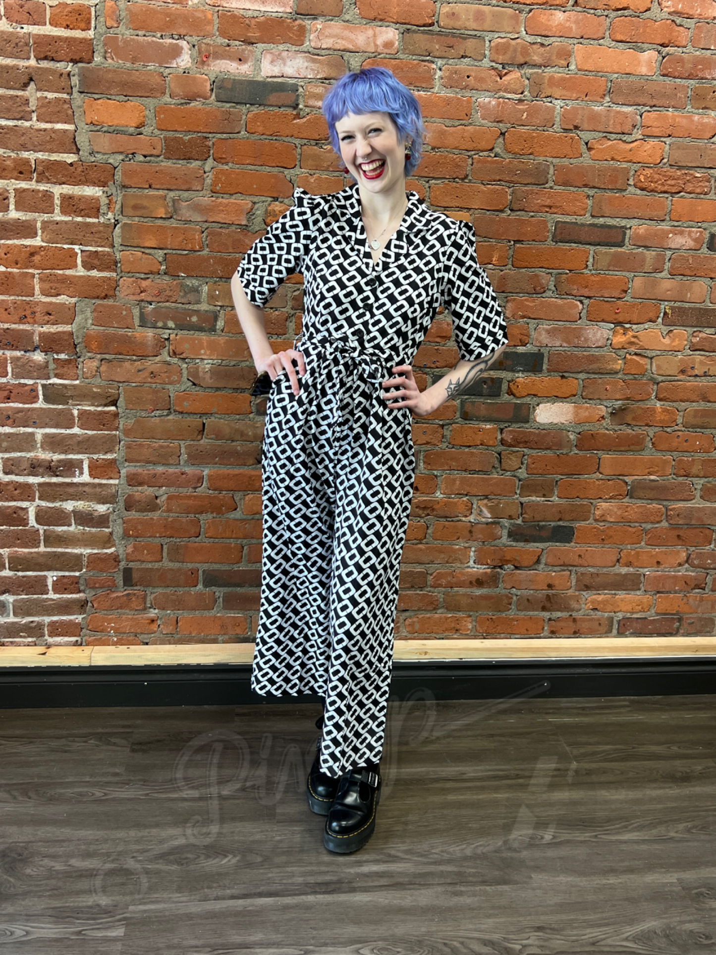 Retro Geometric Jumpsuit