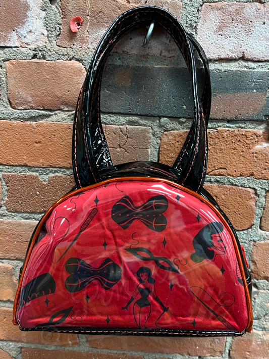 Dominatrix Pinup Half Moon Purse