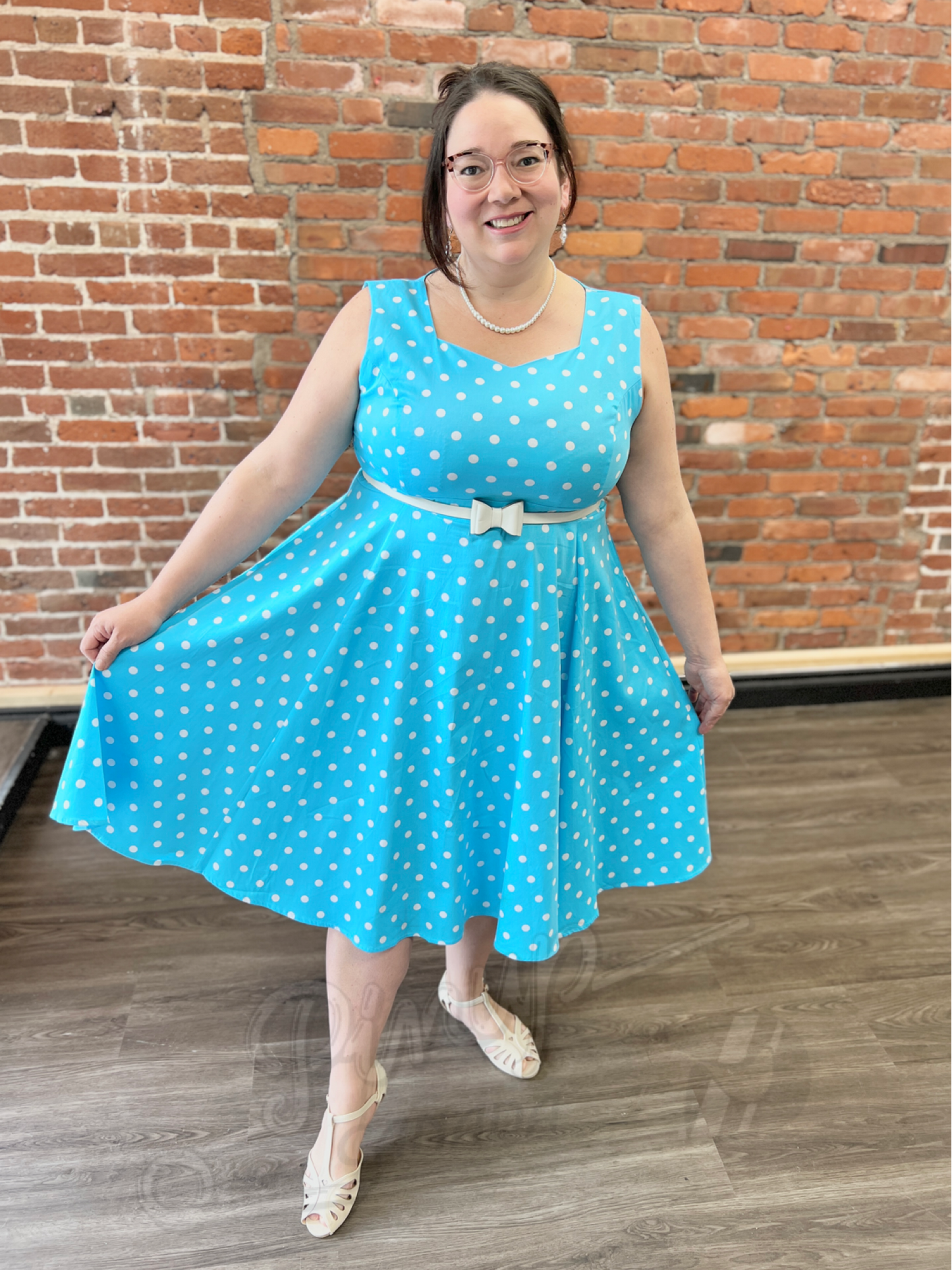 Sock Hop Polka Dot Swing Dress