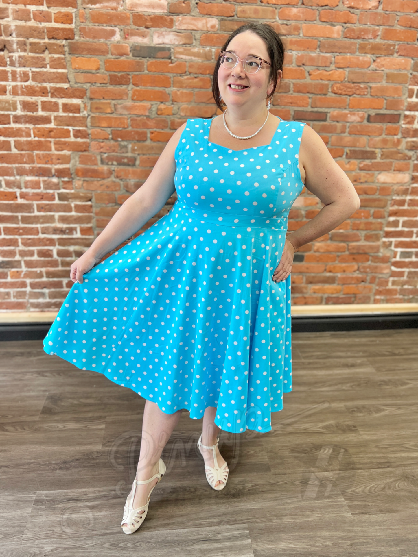 Sock Hop Polka Dot Swing Dress