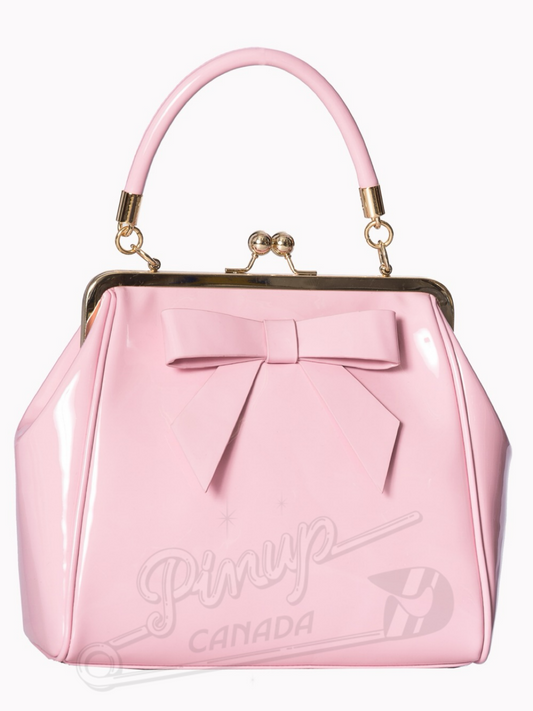 Pink Patent Kiss Lock Purse