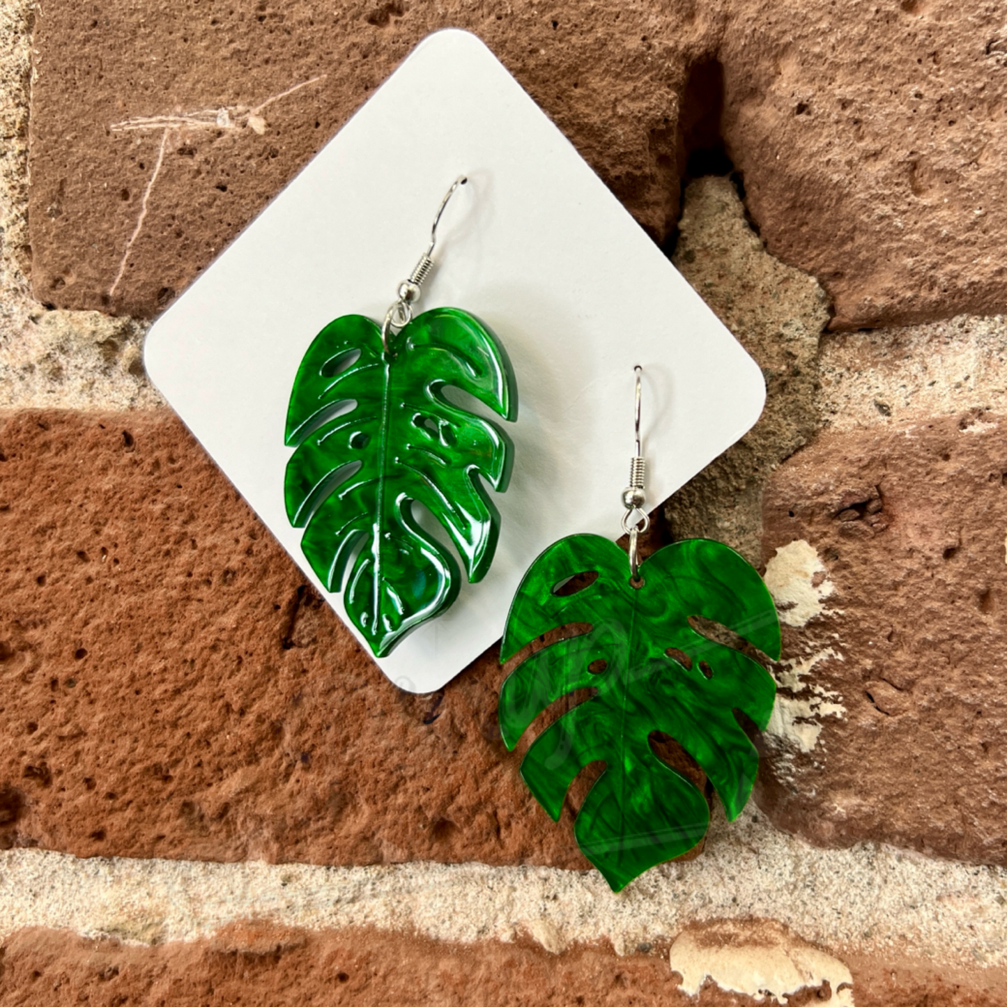 Monstera Leaf Earrings