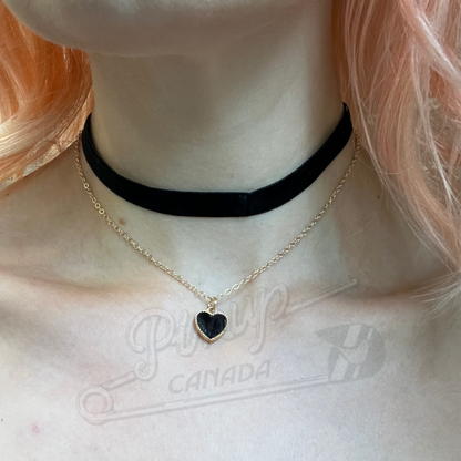 Velvet Heart Choker Necklace