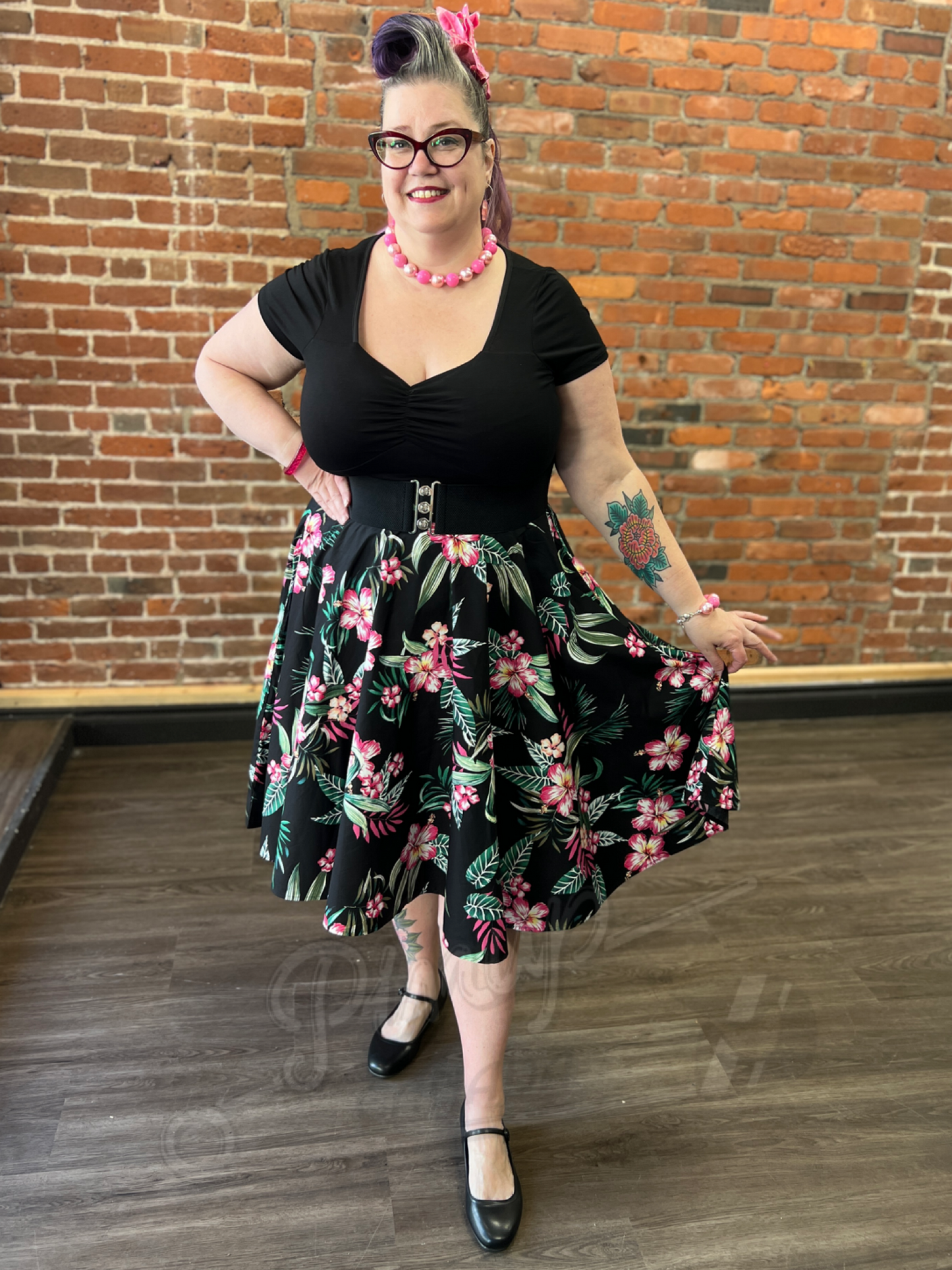 Hibiscus Swing Skirt