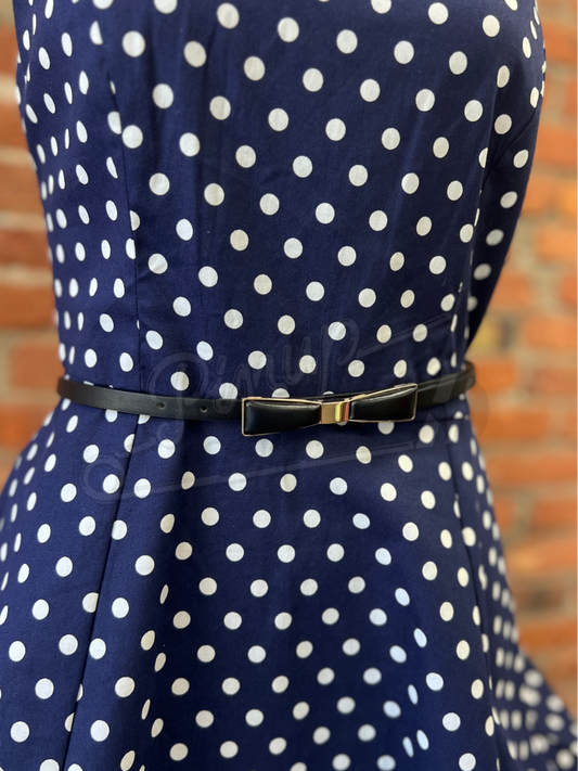 Bow Belt - Black with Gold