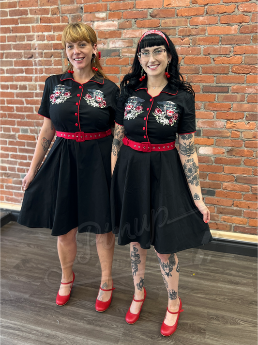 Rockabilly Panthers Shirt Dress