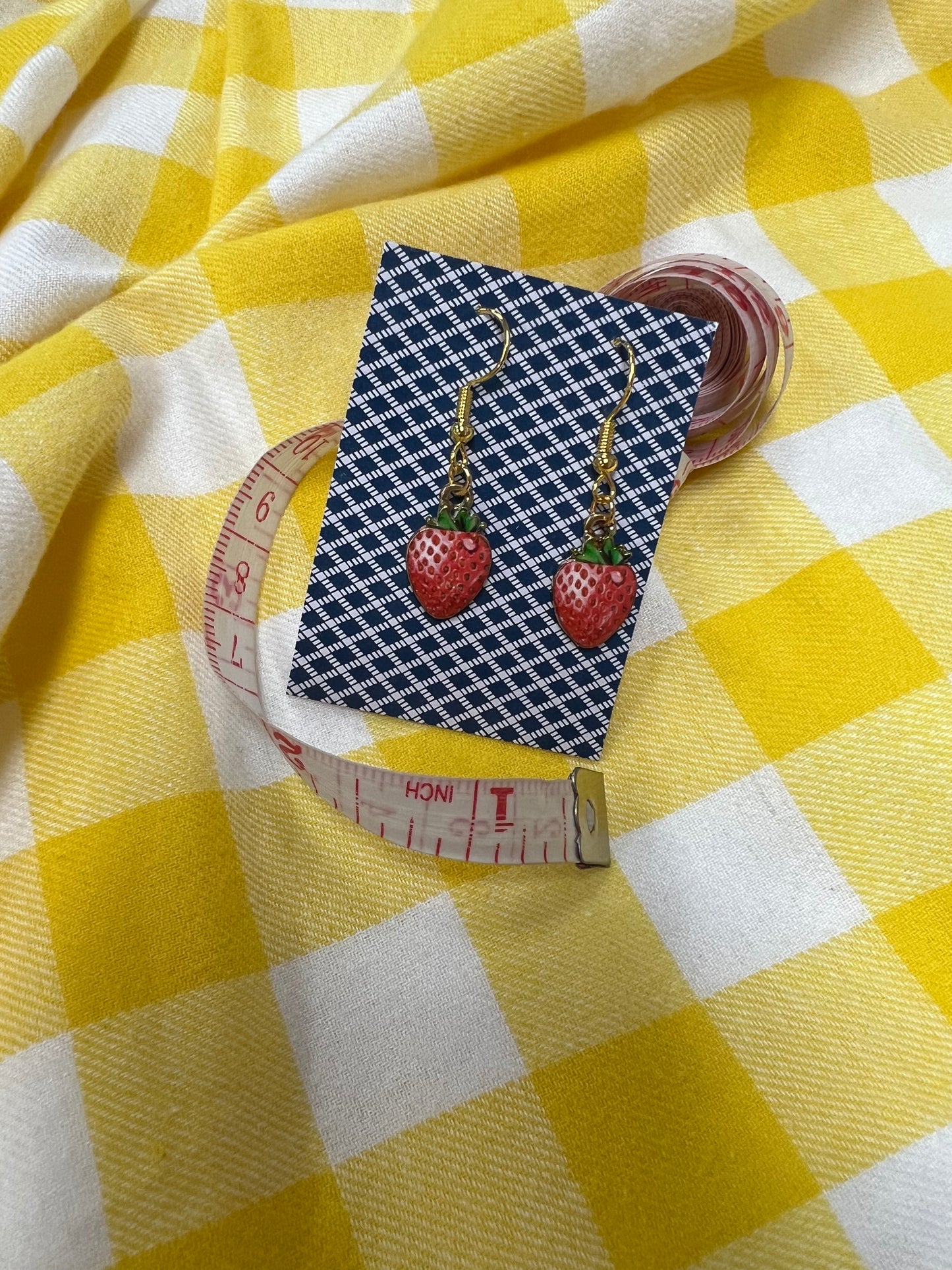 Tiny Strawberry Earrings