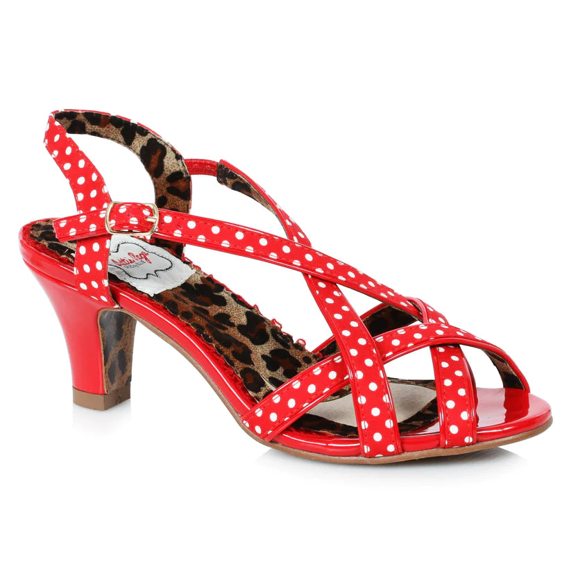 Red Polka Dot Pinup Sling Backs