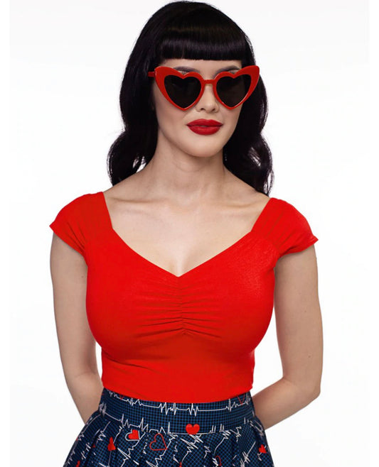 Red Sweetheart Top
