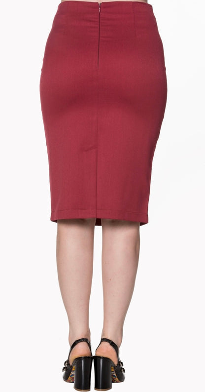 Merlot Pencil Skirt