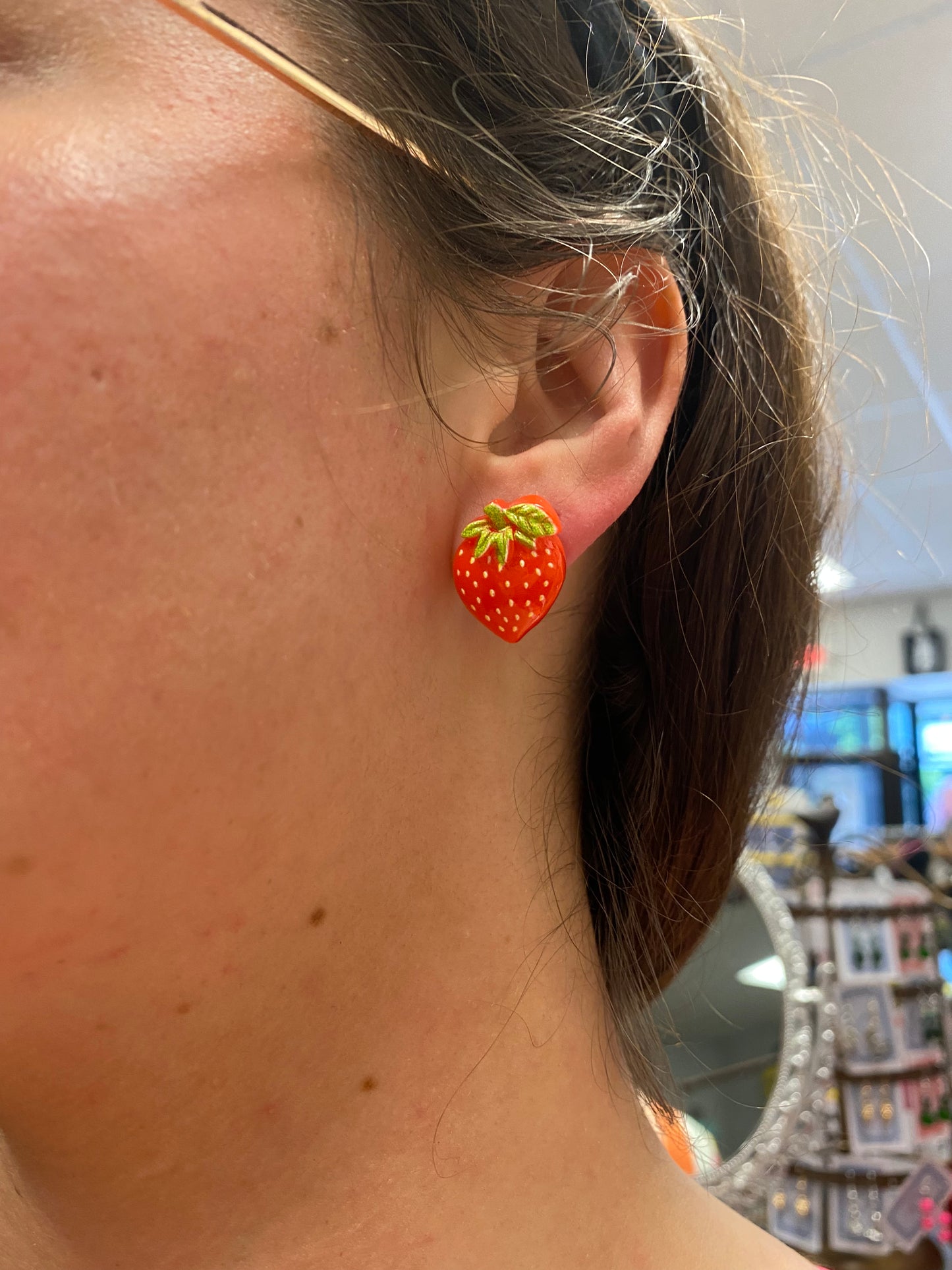 Wild Strawberry Stud Earrings