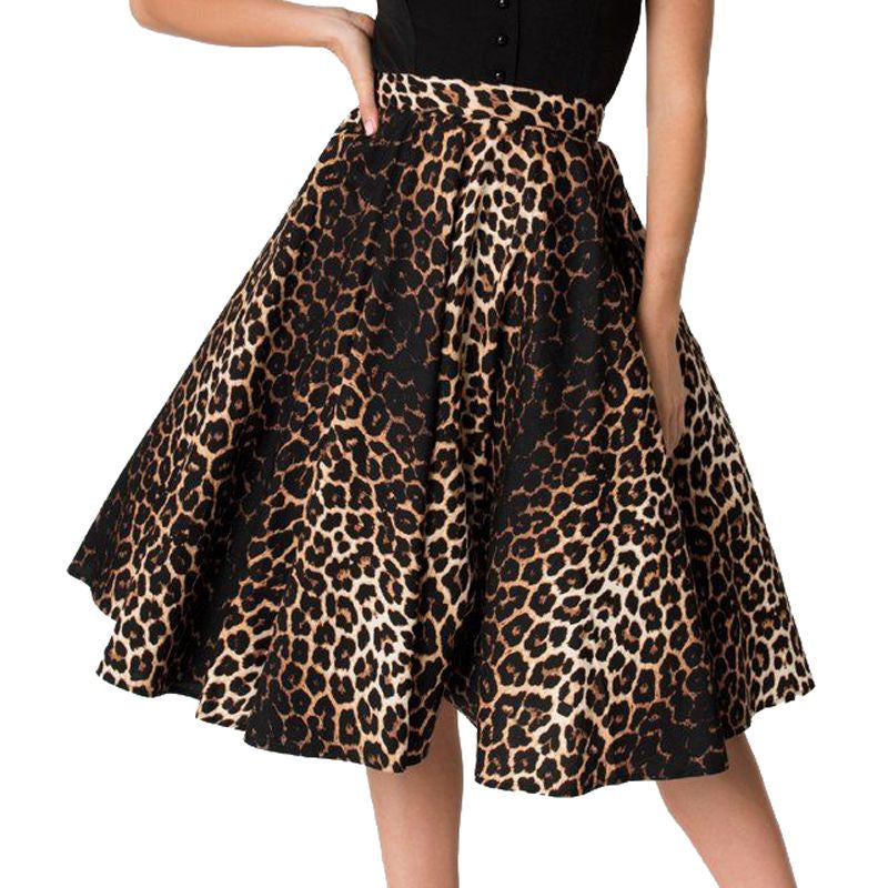 Leopard Swing Skirt