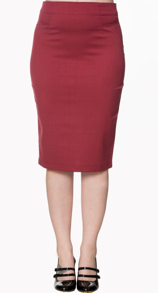 Merlot Pencil Skirt