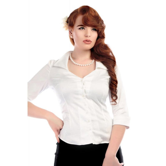 Essential Pinup Blouse - White